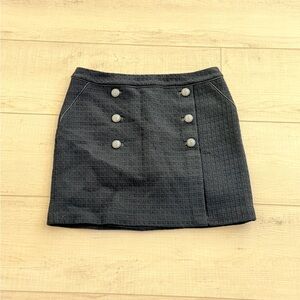 White House Black Market Textured Black Mini Skirt